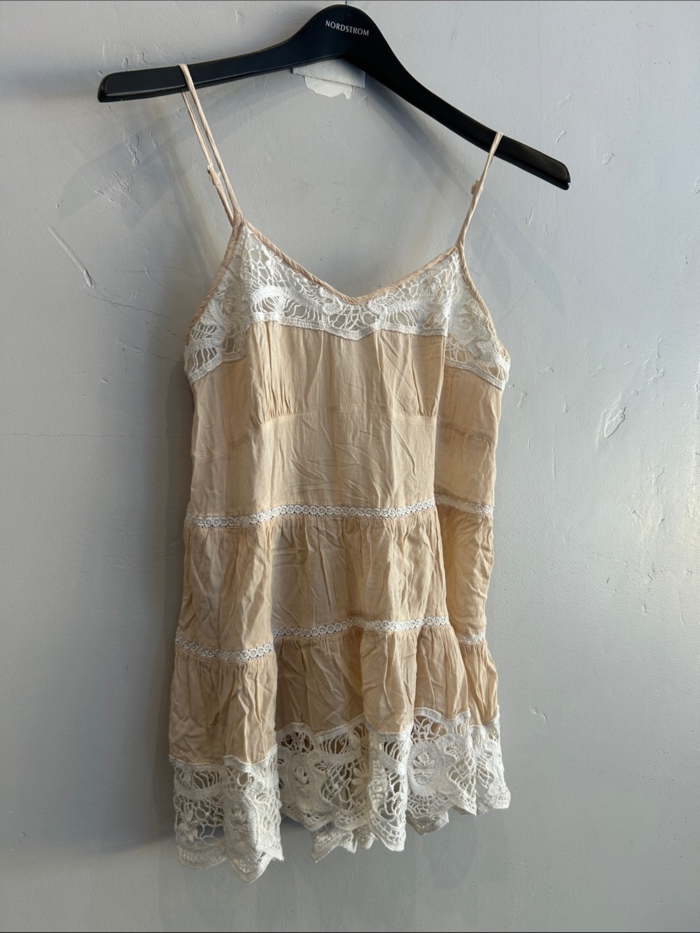 Free People Lace Cream Babydoll Top - Picture 2 of 7